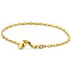 OROVI Bracciale Donna Oro Giallo 9KT Bracciale Cuore bombato charm 19 cm, Made in Italy, gioiello anallergico confezionato in un elegante astuccio portagioie