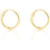 Monde Petit Mondepetit - Orecchini Cerchi 10x1.2 mm Oro Giallo 9K - Scatola Regalo - Certificato di garanzia