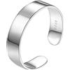 PROSILVER Anello Argento 925, Anello Aperto Personalizzabile per Donna Uomo, Larghezza 5/10/15 mm, Taglia Regolabile da 12-27, Fede Nuziale Fidanzamento Anniversario