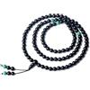 COAI Collana con Perle in Onice e Turchese, Rosario Tibetano Collana Uomo Donna Pietre Naturali