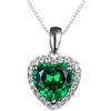 Navachi Placcato oro Cuore verde Smeraldo artificiale