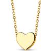 OROVI Collana Donna Oro Giallo 18KT Collana con Ciondolo con Cuore 42 cm, Made in Italy, gioiello anallergico confezionato in un elegante astuccio portagioie