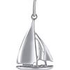 SILVEGO Ciondolo barca a vela in argento sterling 925 rodiato