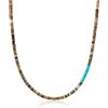COAI Collana Unisex con Perline Heishi di Pietre Naturali Dure Semi-preziose