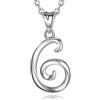 EUDORA Harmony Ball Collana Iniziale Argento Sterling 925 26 Lettere dell'Alfabeto Ciondolo Personalizzato Nome Gioielli Collane Regali per Donne Ragazze Festa della Mamma, Catena 45 cm