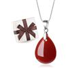 COAI Collana da Donna in Argento Sterling 925 con Ciondolo Goccia Lacrima in Pietre Naturali