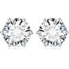 JewelryPalace 1ct Orecchini a Bottone Argento 925 con Moissanite, Piercing Orecchini a Lobo con Pietra a Taglio Rotondo, Orecchini Solitario Argento per Matrimonio