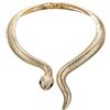 EVER FAITH Collana Vintage Serpente Animale Bib Choker girocollo Statement Collo Colore Oro