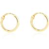 Monde Petit Damen & Kinder Creolen Hoop 12x1.2 mm Ohrstecker - Gelbgold 9 Karat (375) - Scatola Regalo - Certificato di garanzia
