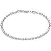 Tuscany Silver Bracciale da Donna in Argento Sterling con Sfere da 3 mm di Lunghezza 19 cm/7