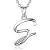 EUDORA Harmony Ball Collana Iniziale Argento Sterling 925 26 Lettere dell'Alfabeto Ciondolo Personalizzato Nome Gioielli Collane Regali per Donne Ragazze Festa della Mamma, Catena 45 cm