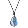 COAI Collana Pendente Goccia d'Acqua Lacrima di Pietre Dure Naturali