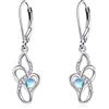 YAFEINI Orecchini con Pietre di Luna Orecchini Pendenti con Pietre di Luna a Cuore Infinito in Argento Sterling Celti Irlandesi Gioielli Regali per Donne Adolescenti e Ragazze