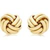 Carissima Donna 18 ct Oro Giallo 10 mm Stud a Nodo a Quattro Fili