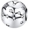 MariaFonte Maria Fonte Bead Charm Segno Zodiacale Gemelli in Argento Sterling 925, Compatibile con Le più Diffuse Marche di Braccialetti e collane.
