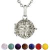 Morella Collana Donna Acciaio Inossidabile 70 cm con Ciondolo Decorativo e 7 Sfere con Pietre preziose Gemme minerali in Un Sacchetto di Velluto
