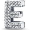 LaMenars Charms con lettere dalla A alla Z, perline in argento sterling 925, adatte a bracciali con zirconi 5A, regali di gioielli di compleanno per donne e ragazze