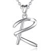EUDORA Harmony Ball Collana Iniziale Argento Sterling 925 26 Lettere dell'Alfabeto Ciondolo Personalizzato Nome Gioielli Collane Regali per Donne Ragazze Festa della Mamma, Catena 45 cm