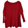 styleBREAKER Pullover a Maglia Oversize da Donna con Modello Openwork e Maniche Lunghe, Taglio a U, Poncho, Taglia Unica 08010066, Colore:Ruggine