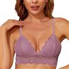 SHEKINI Elegant Reggiseno Donna Bralette in Pizzo Senza Ferretto Sexy Bra Reggiseno a Triangolo Comodo Reggiseno Imbottito con Spalline Regolabili