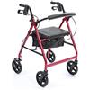 NRS Healthcare a-series 4-wheel rollator, girello - rosso