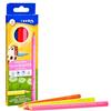 Lyra 3941063 - Confezione da 6 pastelli giganti laccati, Colori Neon