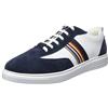 Boline, Sneakers in Pelle Uomo, Bianco Navy, 44 EU