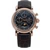 NC Sugess Orologio meccanico da uomo, movimento gabbiano ST1908, cronografo vintage, fase lunare, cinturino in pelle, impermeabile, 50 ATM, Rose Black, cinghia