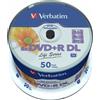 Verbatim 50 DVD+R Double Layer Life Series 8.5 Gb Inkjet Printable, Spindle - 97693
