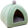SM SunniMix Casetta per Gatti, Casette per Cani, Cuccia Gatto Interno, Presenta Un Letto Simile a Una Grotta, Universale in Tutte Le Stagioni, Verde