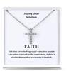 Qings Collana in Argento con Pendente a Croce,Regalo di Natale per Ragazza Donna