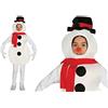 GUIRMA Costume pupazzo di neve bambino (7-9 anni)