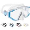 Cressi Liberty Triside Mask - Maschera Panoramica 3 Vetri per Immersioni, Apnea e Snorkeling, Nero/Blu, Taglia Unica, Unisex Adulto