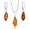 Copal Gioiello Per Donne Con Set In Ambra E Argento 925 Con Collana Regolabile