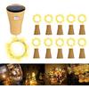 ALED LIGHT Solare Luci Stringa per Bottiglia di Vino, ALED LIGHT 10 Pack Bianco Caldo Luci Solari Lights LED Lampade Filo di Rame Catena Luminosa Luce Decorazione Interni Esterni per Festa Matrimonio DIY Regalo