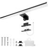 Aourow Lampada Specchio Bagno 10W, 40CM 820LM LED, Bianco Freddo 6500K, Resistente All'Acqua IP44, Luci per Armadietto a Specchio CLASSE II (Nero)