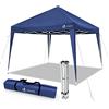 VOUNOT Gazebo 3x3m Pieghevole, Gazebo da Giardino Tenda Padiglione Pop up con 4 Sacchi di Sabbia di Peso e Sacca di Trasporto, Blu