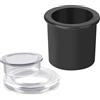 AIEX 2 Pezzi Set di Anelli e cap per Foro per Ombrellone da Tavolo, Cuneo per Ombrellone Nero in Silicone per Fori da Tavolo da Patio da 5,1cm a 5,3cm e Aste per Ombrellone da 4,2cm o più Piccole