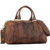 STILORD 'Keanu' Borsone da Viaggio a Tracolla in Pelle Weekender Vintage Borsa per Palestra Bagaglio a Mano in Vera Pelle di Vitello, Colore:marrone medio