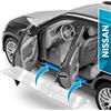 uProtect Battitacco Auto Antigraffio Pellicola per Nissan Juke 2 (II) I 2019-2026 - Protezione Accessori Tuning Portiera - Trasparente Lucido