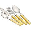 Esmeyer Lina - Set da 24 Posate Lina in Acciaio Inox 18/0 Lucido, Decoro: Wave - Colore: Giallo