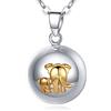 EUDORA Harmony Ball Collana Angeli Gravidanza Ciondolo Chiama Angeli, Ciondolo Elefante Madre Bambino Collane Donna Bola Messicana Maternita per Mamma e Bambino Regalo Originale Bel Gioielli, 114cm