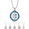 inSCINTILLE Collana Uomo Acciaio Ciondolo Rosa dei Venti, Lunghezza Regolabile 48-53 cm, Confezione Regalo Inclusa, Collanina Uomo Pendente, Catenina (Rosa dei Venti e Zircone - Blu)