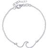 WANDA PLATA WANDA - Braccialetto da donna in argento Sterling 925, motivo Onda marina, regolabile, in confezione regalo