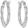 DelPia, Orecchini a Cerchio in Oro 18kt e Argento Sterling 925 2begold con Cristalli (Oro bianco, 10mm)