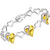 Leafael Festa della Mamma Bracciale Donna Cuore Infinity Love con Pietra dei Desideri e Cristalli Portafortuna Gioiello Anallergico Argento o Oro Rosa con Scatola Regalo Estensore Catena 7+2 Pollici