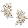 Clearine Sposa dangle Orecchini per Matrimonio Prom Zirconia cubica Marquise Goccia per Donne Damigella Trasparente Oro-fondo