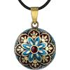 EUDORA Harmony Ball Chiama Angeli Gravidanza Collana Chiama Angeli bola Messicana Maternita per Le Donne Regalo delle Ragazze,114cm & 76cm Catena (fiore vintage)
