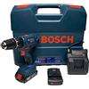 Bosch Professional Trapano a percussione 18 V (2 x 1,5 Ah) GSB 18 V-21 in cofanetto - BOSCH 0615990M00
