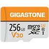 Gigastone Micro sd 256 GB, A1 U3 4K, per Telefono Fotocamere Videocamere Dashcam GoPro DJI Drone Fino a 100/60 MB/s (R/W) con Adattatore Scheda Micro SD